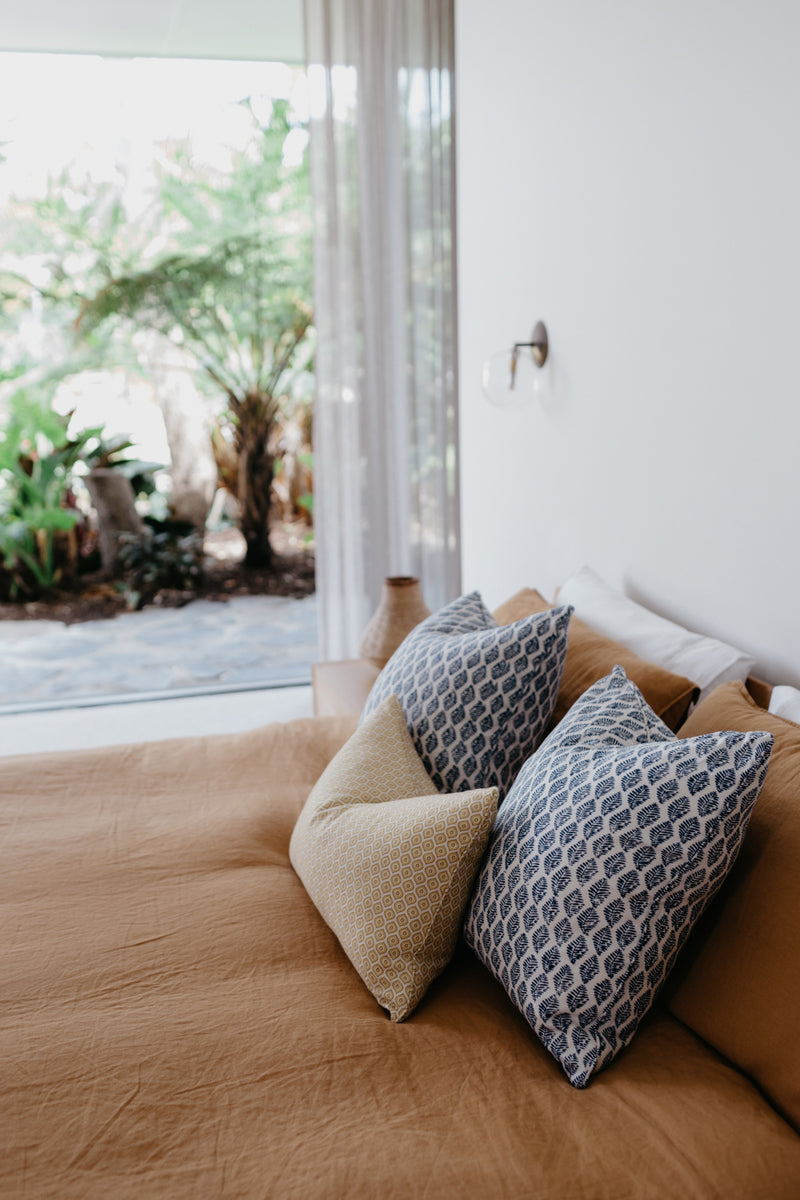 French Flax Linen Indoor Lumbar Cushion - AGNES