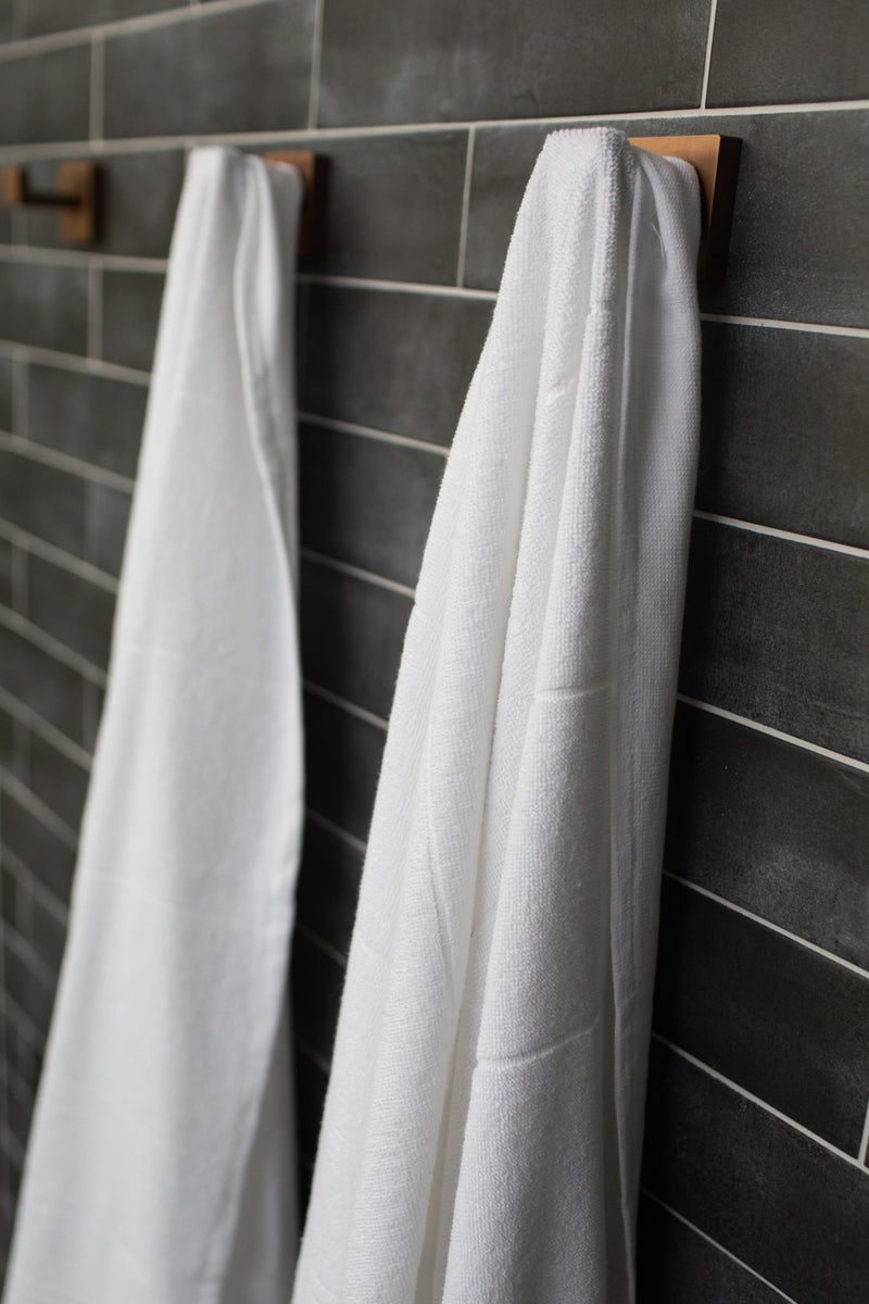 Turkish Terry Back White Towel