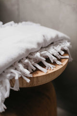 white Terry bath towel